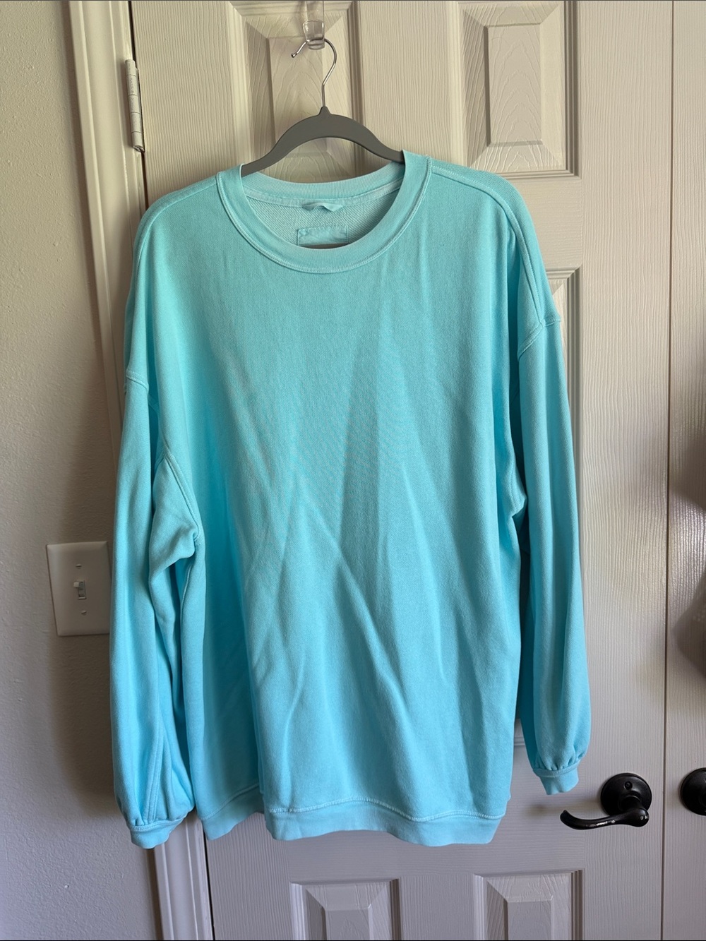 aerie Oversized & Thin Crewneck Sweatshirt - Light Blue